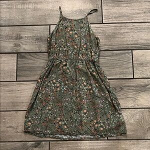 Old Navy girls floral Green Sleeveless Dress large 10/12